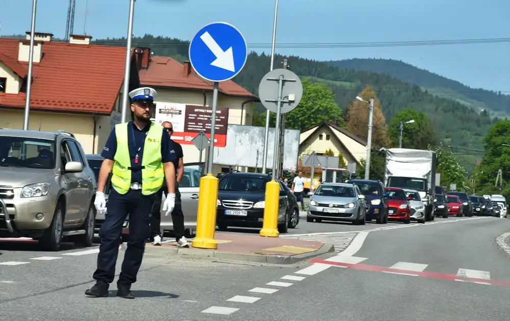 Małopolscy Policjanci zabezpieczali Wyścig Kolarski Juniorów