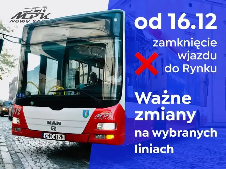 Uwaga pasażerowie! Zmiany w kursowaniu MPK od 16 grudnia