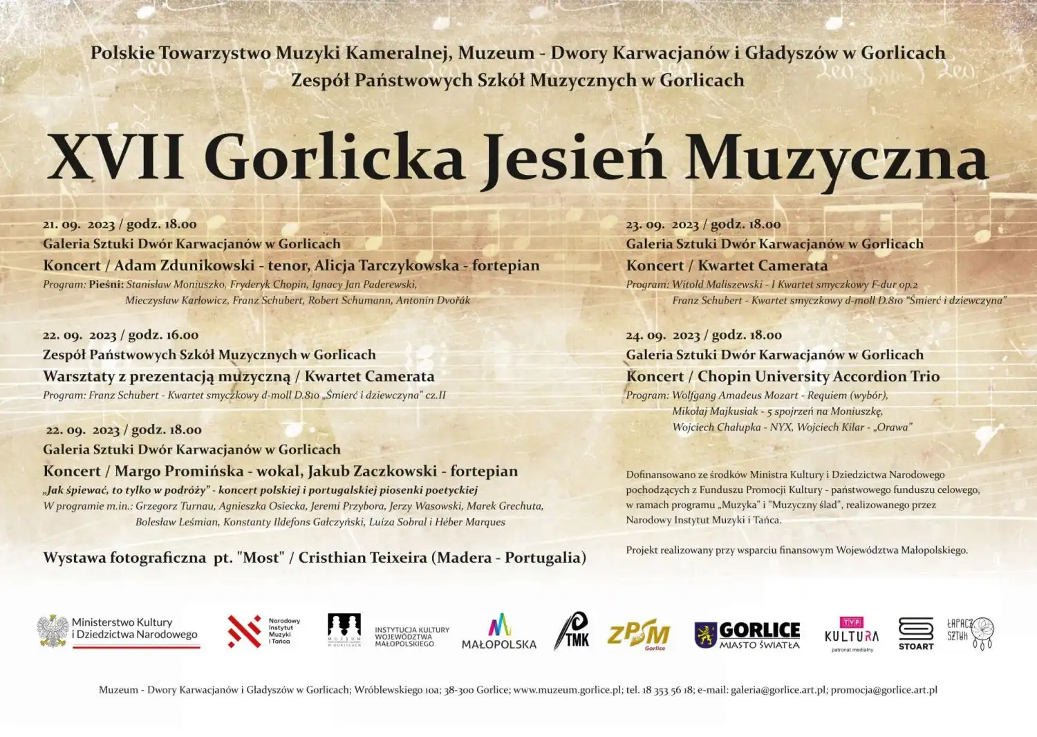 Małopolska: Wydarzenia kulturalne na weekend 21 - 24 września