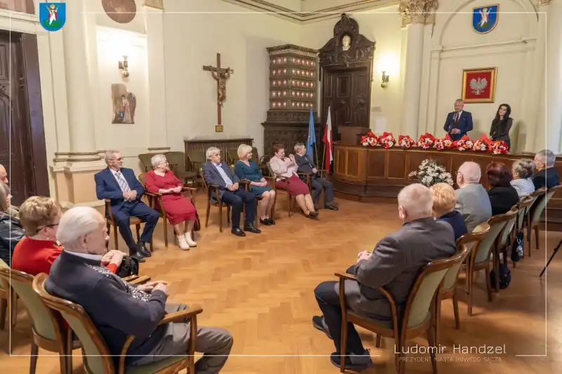 Złote Gody w nowosądeckim Ratuszu. Jubilaci świętują 50-lecie małżeństwa