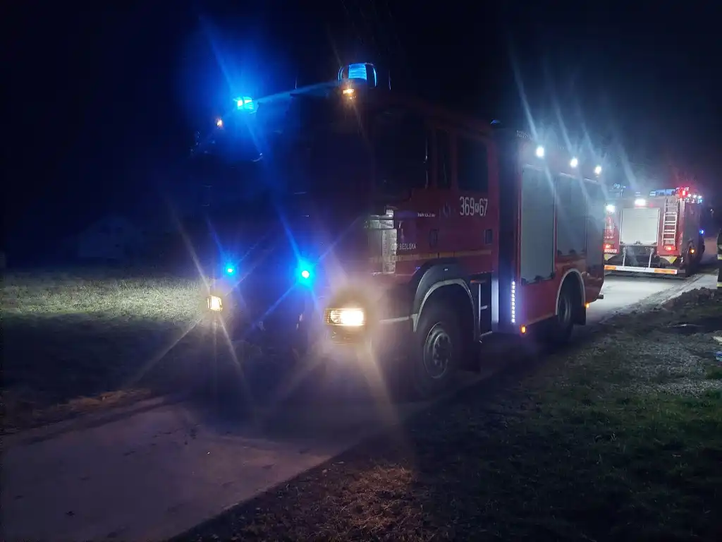 Pożar sadzy w Siedliskach. Nocna akcja strażaków