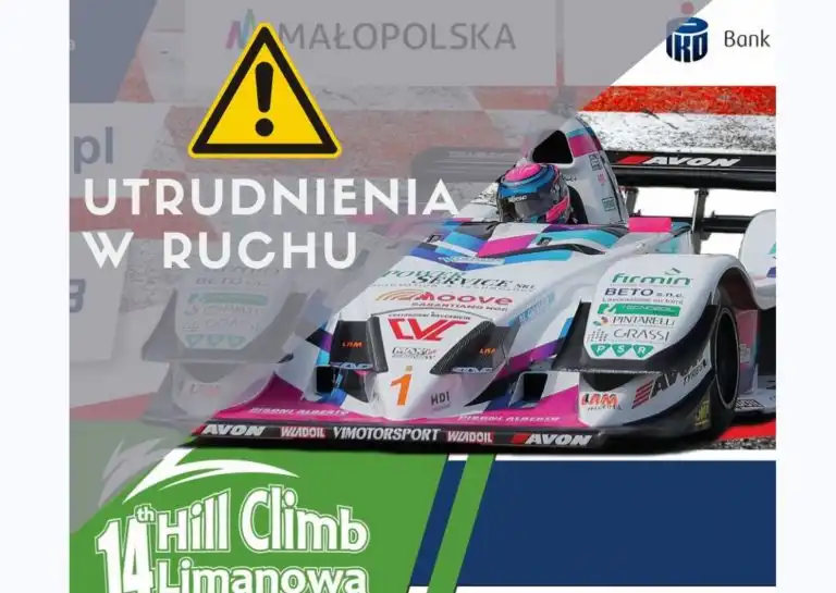 14. Wyścig Górski „Limanowa – Przełęcz pod Ostrą” – utrudnienia w ruchu drogowym