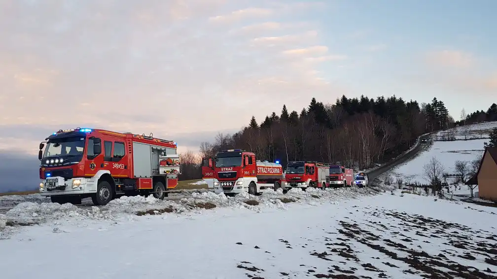 Pożar budynku mieszkalnego w Stańkowej. Akcja gaśnicza trwała blisko trzy godziny