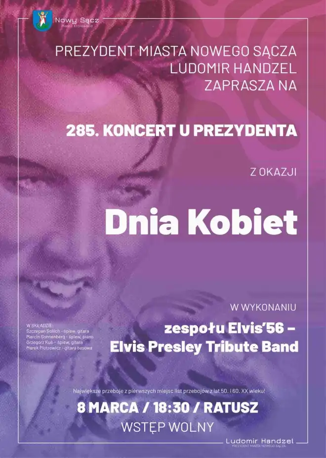 Nowy Sącz: 285. Koncert u Prezydenta. Tym razem przeboje Elvisa Presleya