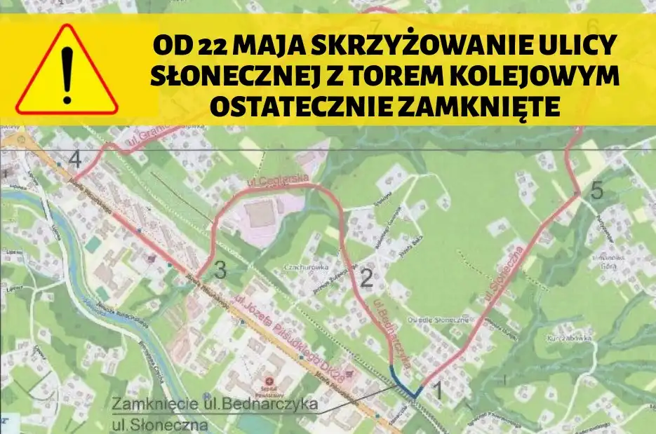 Uwaga kierowcy! Słoneczna bez przejazdu! Od 22 maja objazdy i utrudnienia