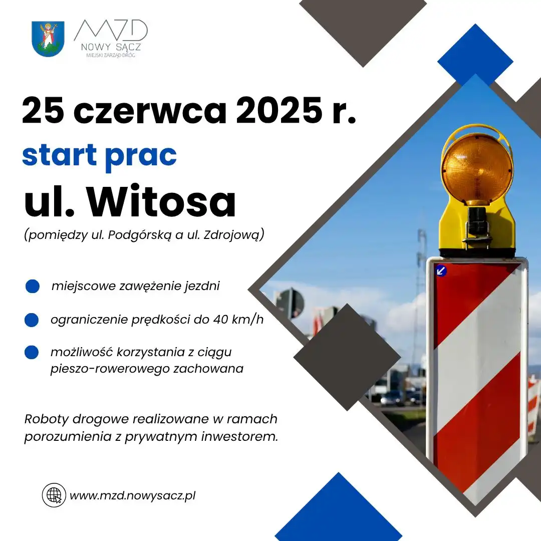 Uwaga kierowcy! Roboty drogowe na ul. Witosa. Będą utrudnienia w ruchu
