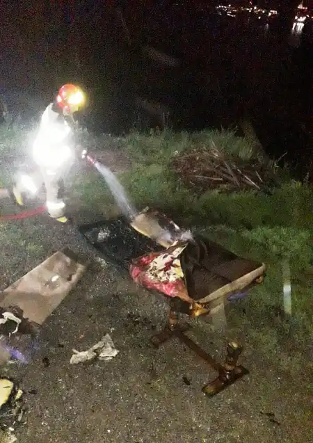 Pożar w budynku mieszkalnym w Rożnowie