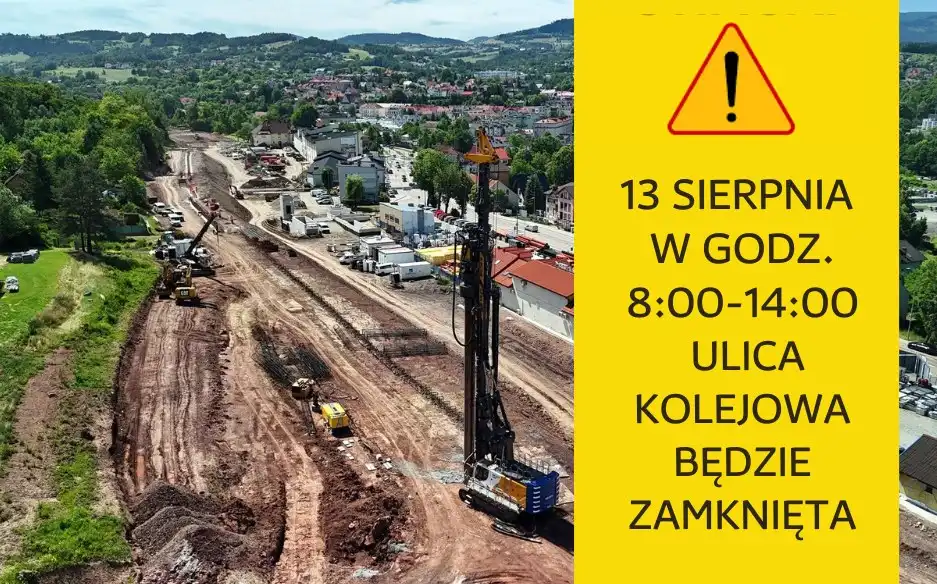Uwaga! Ulica Kolejowa zamknięta 13 sierpnia. Zmiany w organizacji ruchu