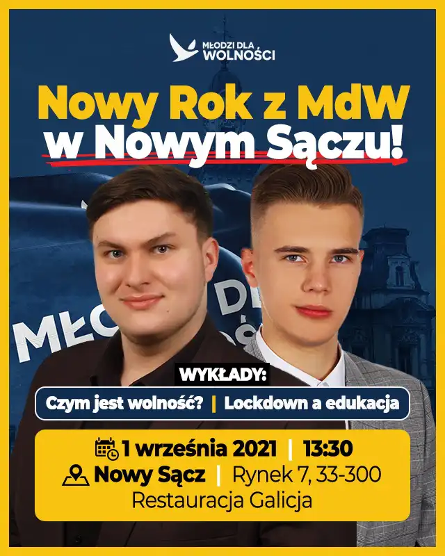 Nowy Rok z Młodymi dla Wolności! Spotkanie otwarte młodzieżówki Konfederacji w Nowym Sączu