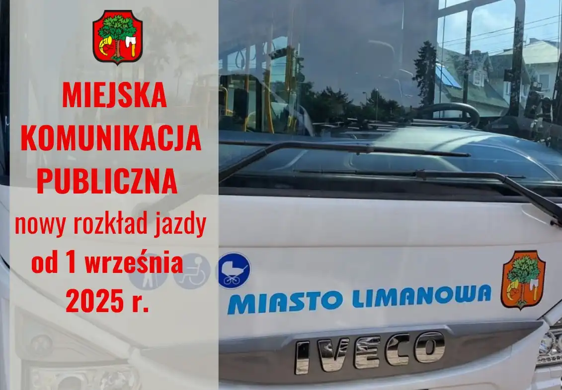 Nowy rozkład jazdy autobusów w Limanowej od 1 września 2025 r.