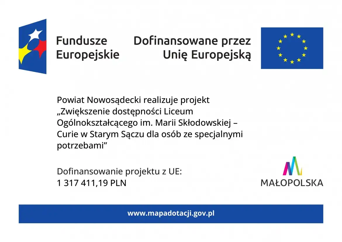 Liceum w Starym Sączu bardziej dostępne dla wszystkich uczniów. Rusza ważny projekt modernizacji