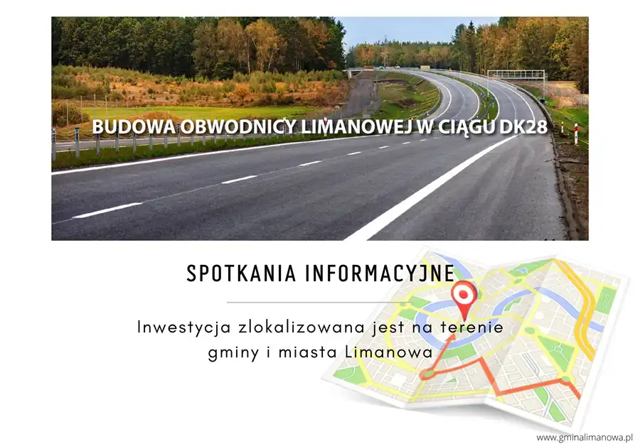 W sierpniu spotkania informacyjne w sprawie budowy obwodnicy Limanowej w ciągu DK28