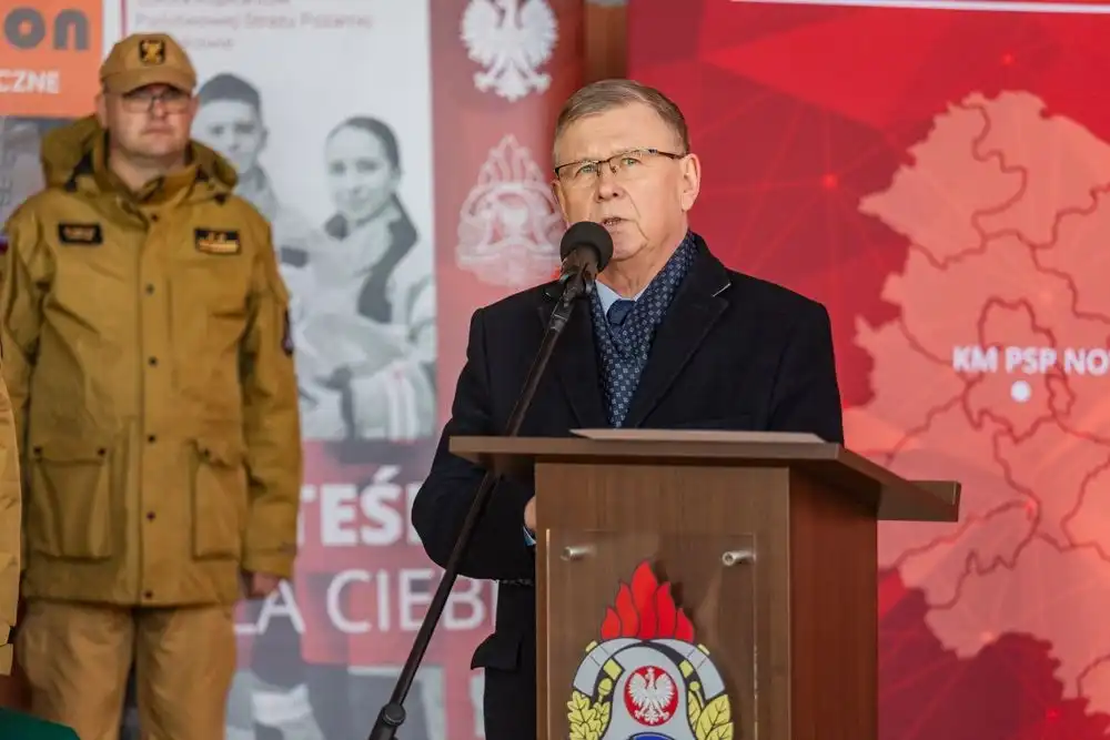 Nowa remiza w Nowym Sączu. Kamień węgielny wmurowany, inwestycja w pełnym rozwoju