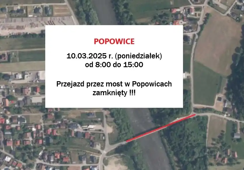 Uwaga kierowcy! Zamknięcie mostu w Popowicach. Utrudnienia w ruchu