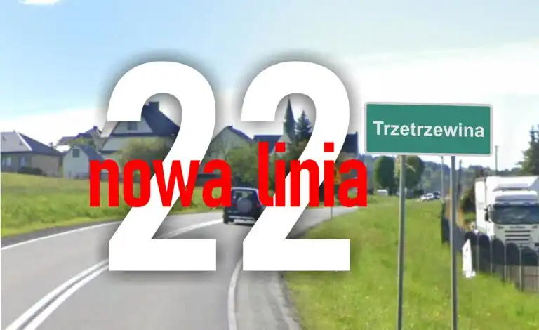 Uwaga pasażerowie! Od 3 lutego nowa linia nr 22 do Trzetrzewiny