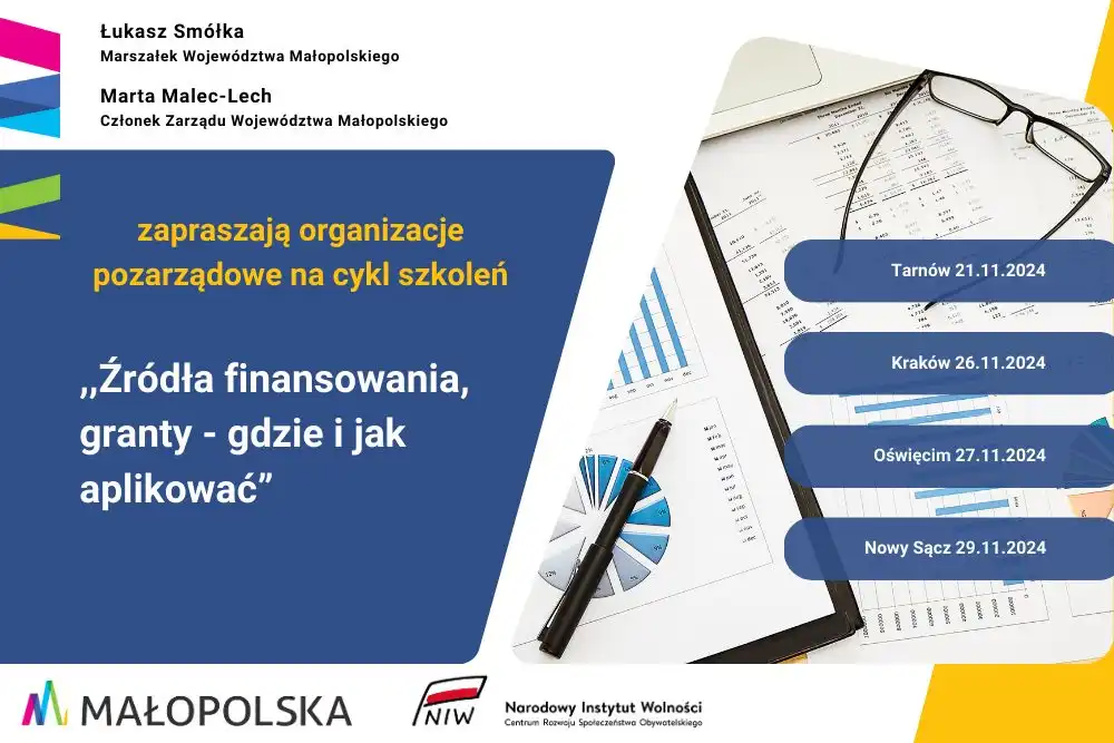 Jak aplikować o fundusze? Szkolenia dla Małopolskich NGO
