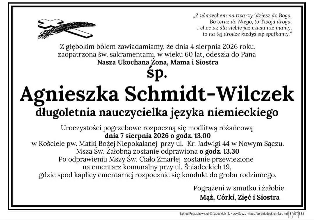 Nie żyje wykładowczyni ANS w Nowym Sączu. Społeczność akademicka żegna Agnieszkę Schmidt-Wilczek