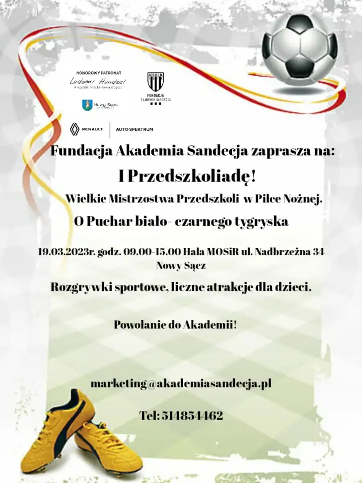 Fundacja Akademia Sandecja organizuje I Przedszkoliadę