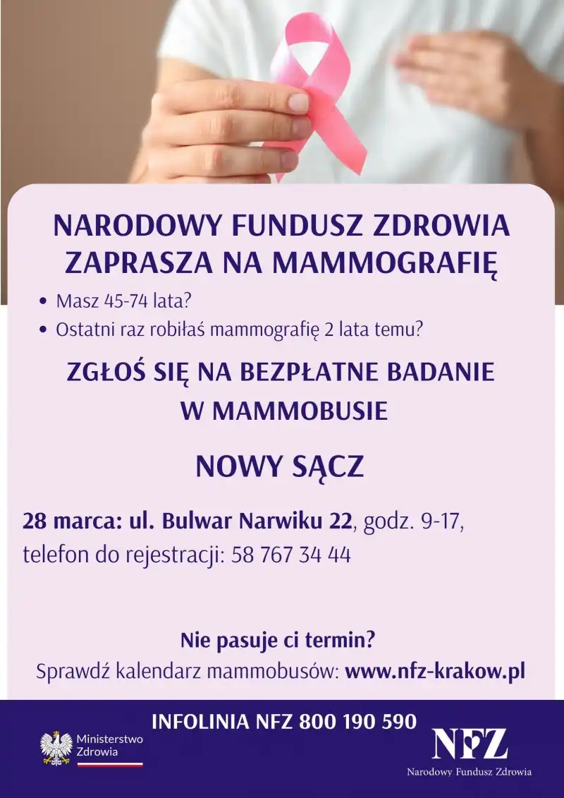 Mammobus w Nowym Sączu. Skorzystaj z darmowej mammografii!