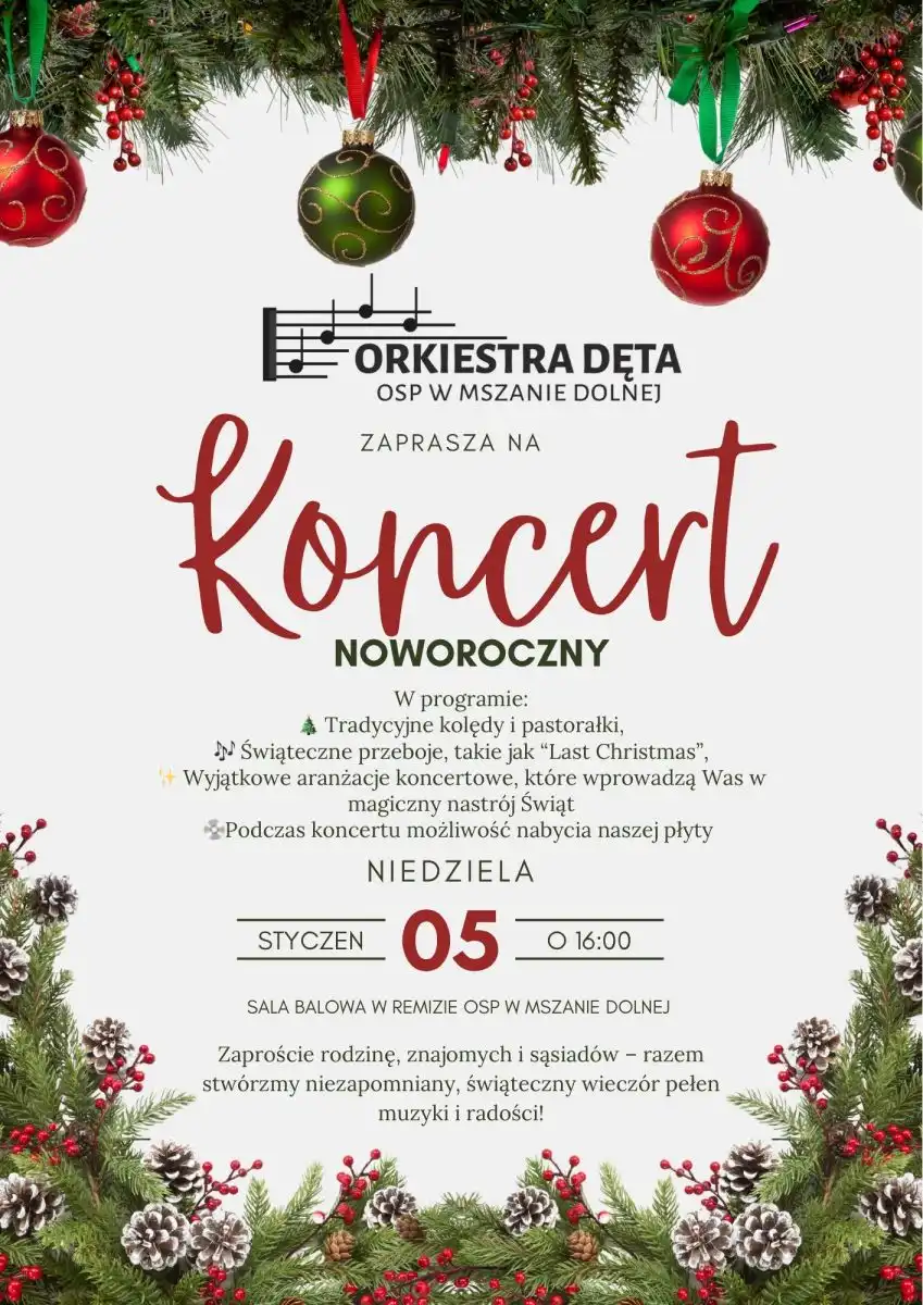 Koncert Noworoczny Orkiestry Dętej w Mszanie Dolnej