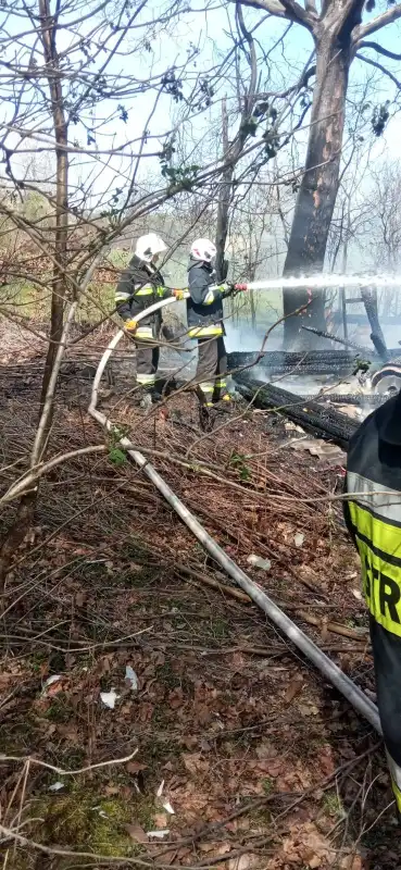 Pożar w Brzanie. Płonął budynek gospodarczy