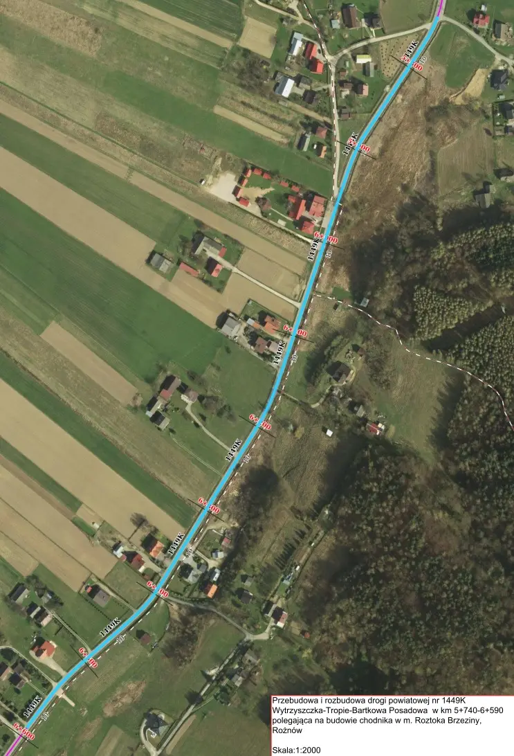 Ponad 800 metrów chodnika przy drodze powiatowej. Ruszył przetarg na inwestycję