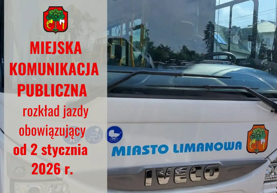 Limanowa: Zmiana rozkładu jazdy komunikacji miejskiej od 2 stycznia 2026 r.