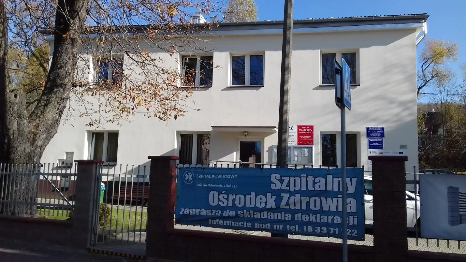 Budynki Sekcji Transportu Szpitala Powiatowego w Limanowej po remoncie
