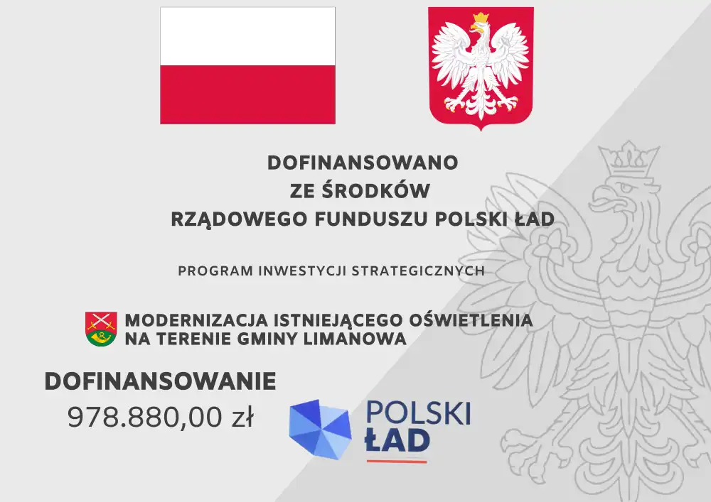 Gmina Limanowa z dofinansowaniem na modernizację oświetlenia ulicznego