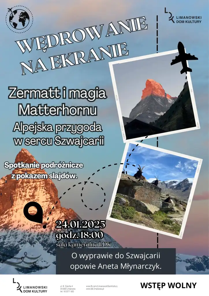 Wędrowanie na Ekranie. Kolejne spotkanie podróżnicze w Limanowskim Domu Kultury