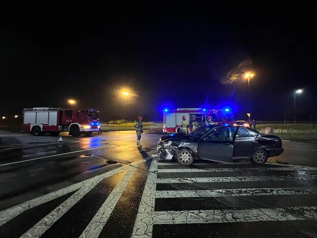 Kraksa na ul. 1 Brygady w Nowym Sączu