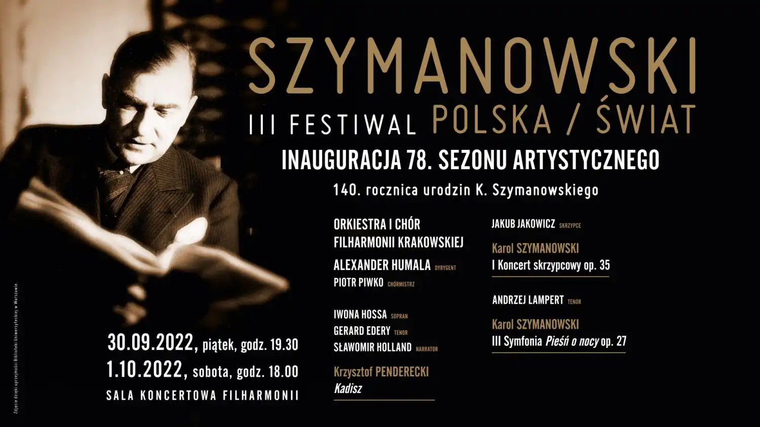 Małopolska: Wydarzenia kulturalne na weekend 29 września - 2 października
