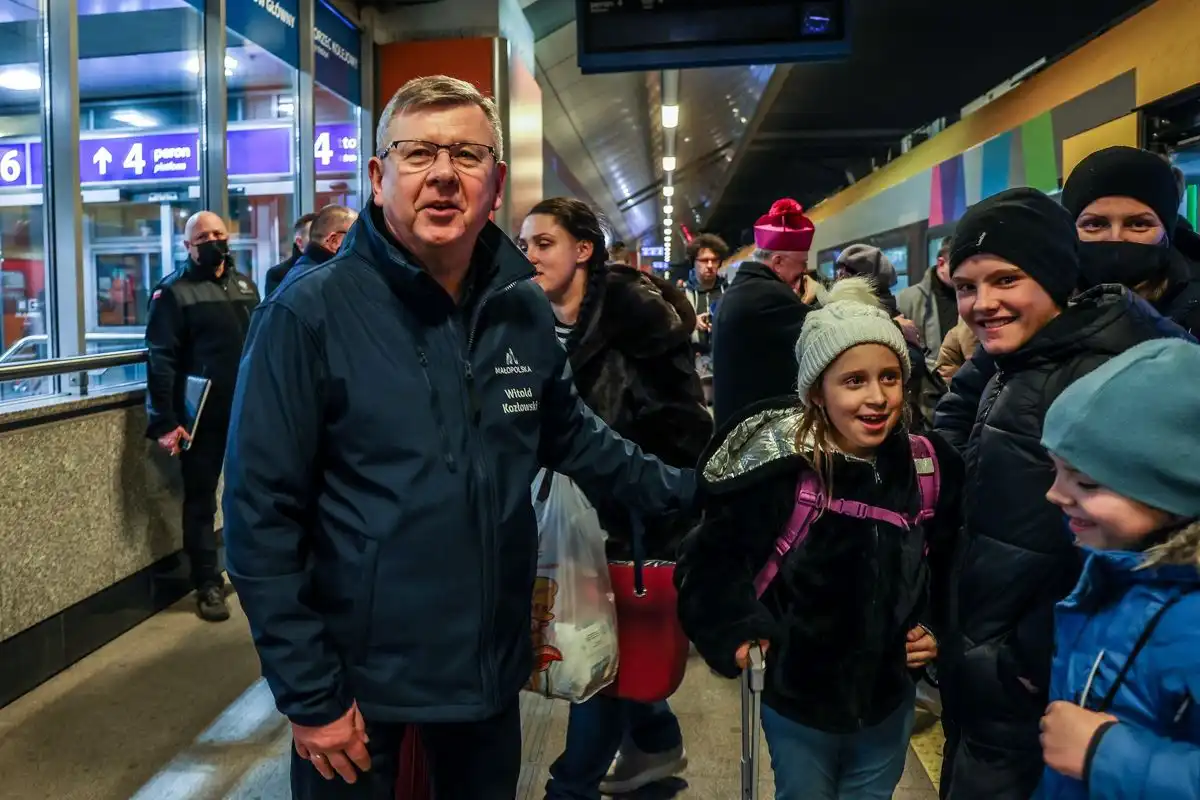 Pociąg z uchodźcami z Ukrainy dotarł do Krakowa
