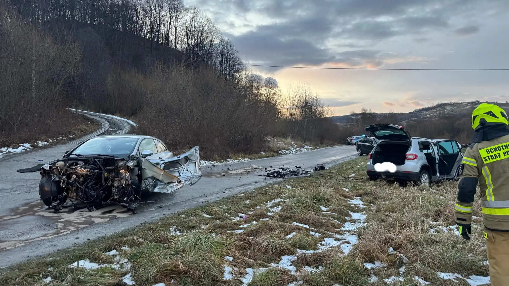 Wypadek na Zielonej. Karetka, strażacy i utrudnienia w ruchu
