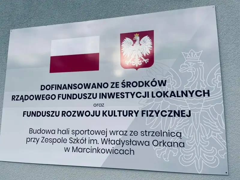 Hala sportowa ze strzelnicą w Marcinkowicach uroczyście oddana do użytku