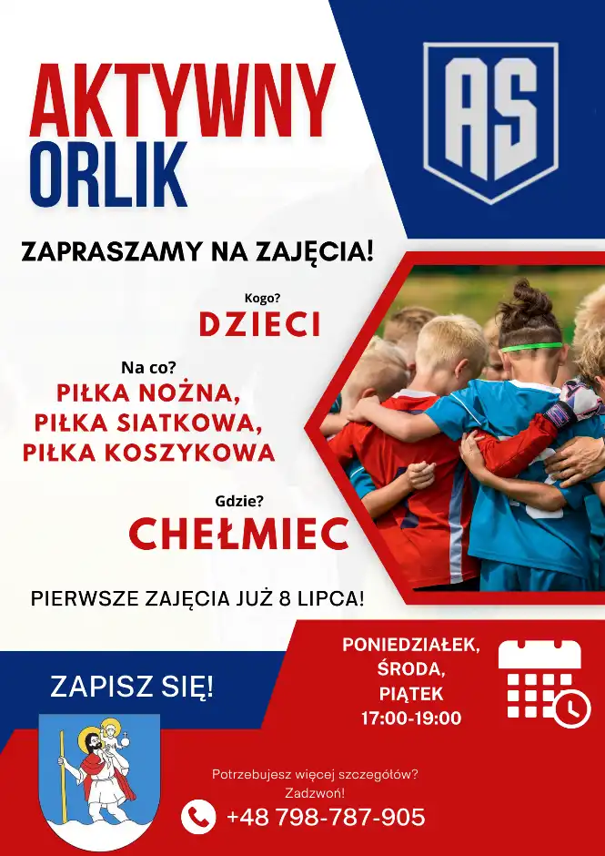 Aktywny Orlik w Chełmcu. Zajęcia sportowe dla dzieci