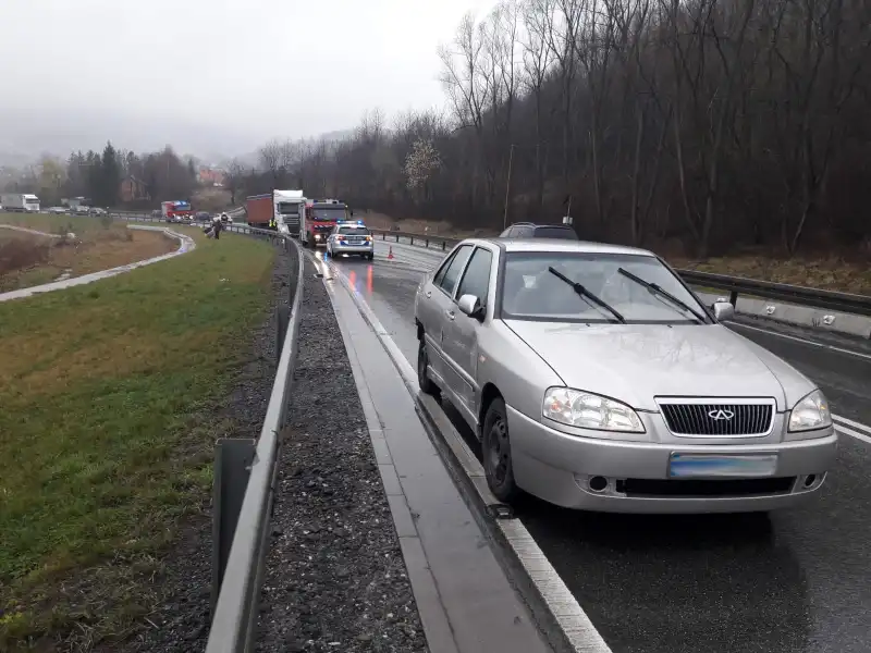 Kolizja na DK75 w Tęgoborzy