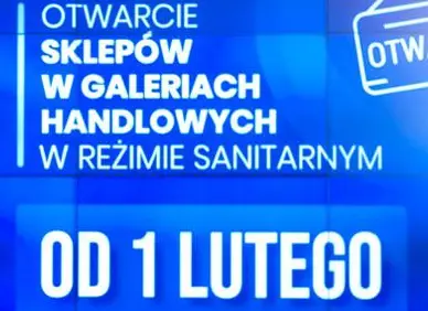 Od 1 lutego otwarte galerie handlowe i muzea. Pozostałe zasady bezpieczeństwa przedłużone