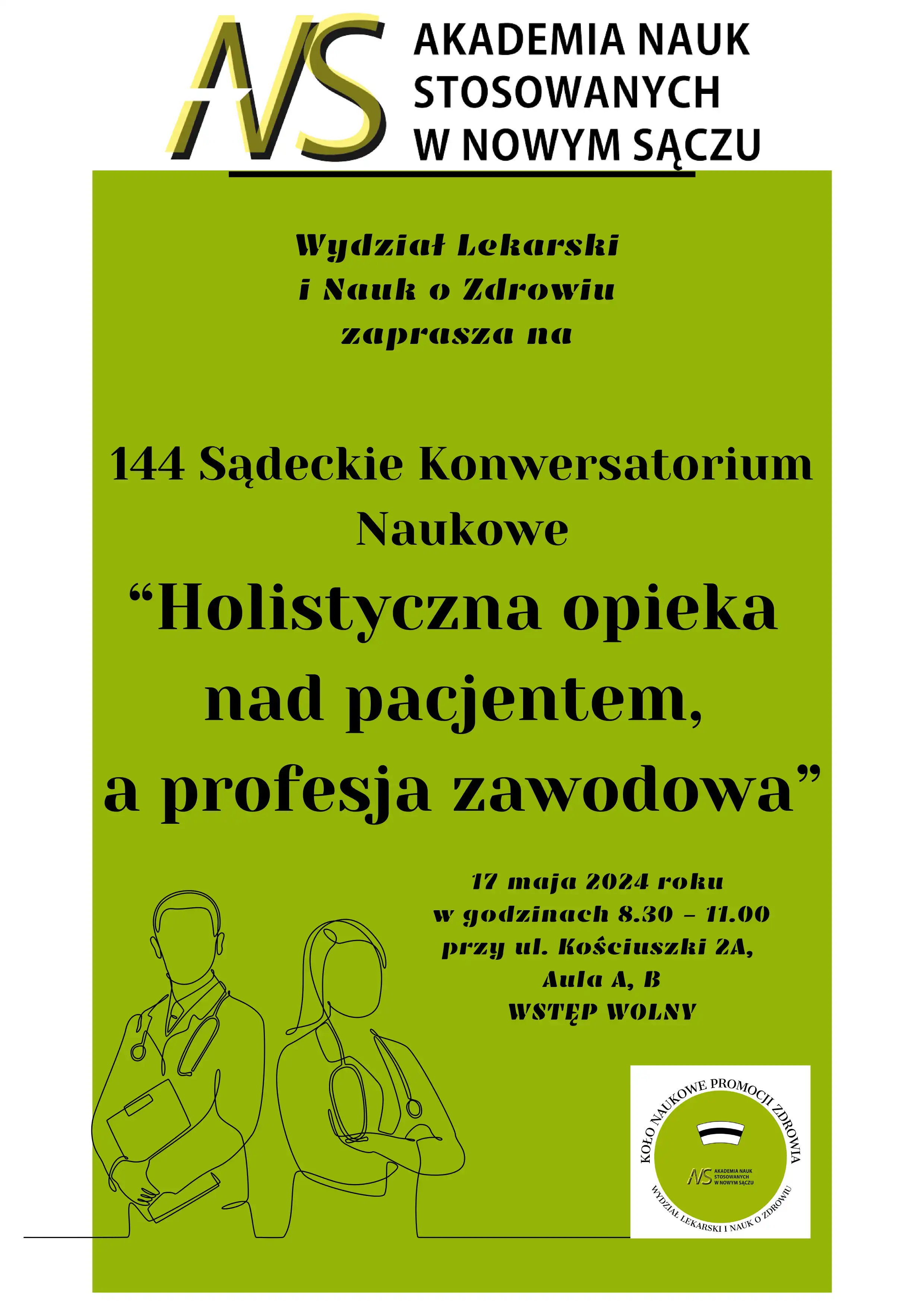 17 maja 144. Sądeckie Konwersatorium Naukowe na Wydziale Lekarskim i Nauk o Zdrowiu