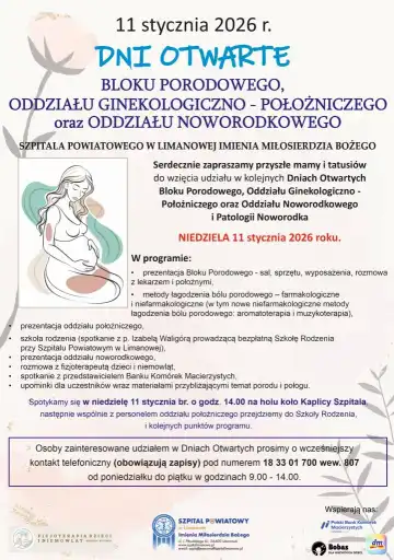 Szpital w Limanowej zaprasza przyszłych rodziców na pierwsze w tym roku dni otwarte