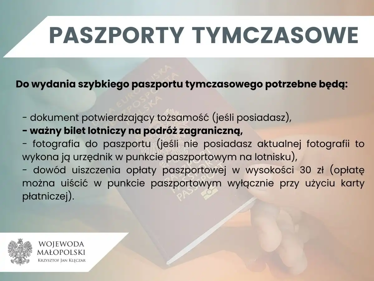 Punkt Wydawania Paszportów Tymczasowych w Krakowie już działa