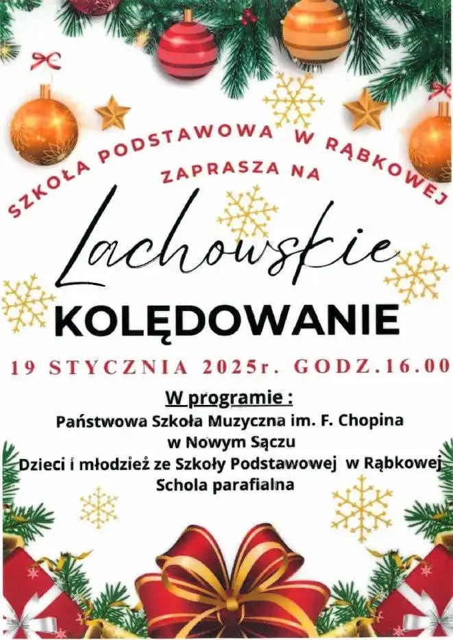 Koncerty noworoczne, kolędowanie i Święto Babci i Dziadka w Gminie Łososina Dolna