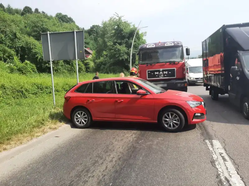 Kolizja na ul. Tarnowskiej w Nowym Sączu