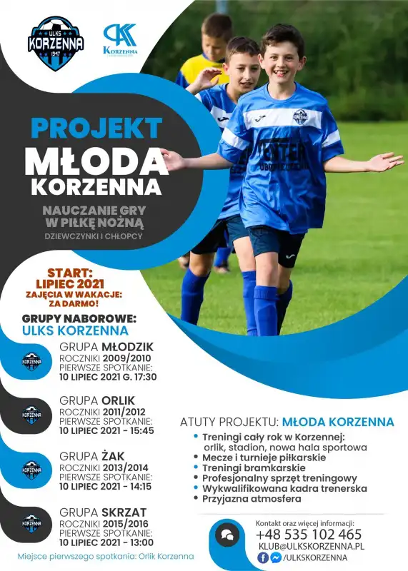 ULKS Korzenna i Centrum Kultury w Korzennej uruchamiają projekt pn. „Młoda Korzenna”