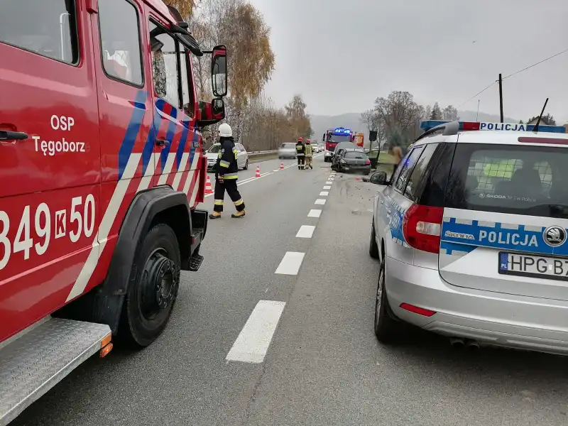 Kraksa na DK 75 w Tęgoborzy