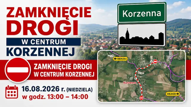 Dożynki w Korzennej: droga zostanie zamknięta. Kierowcy pojadą objazdem