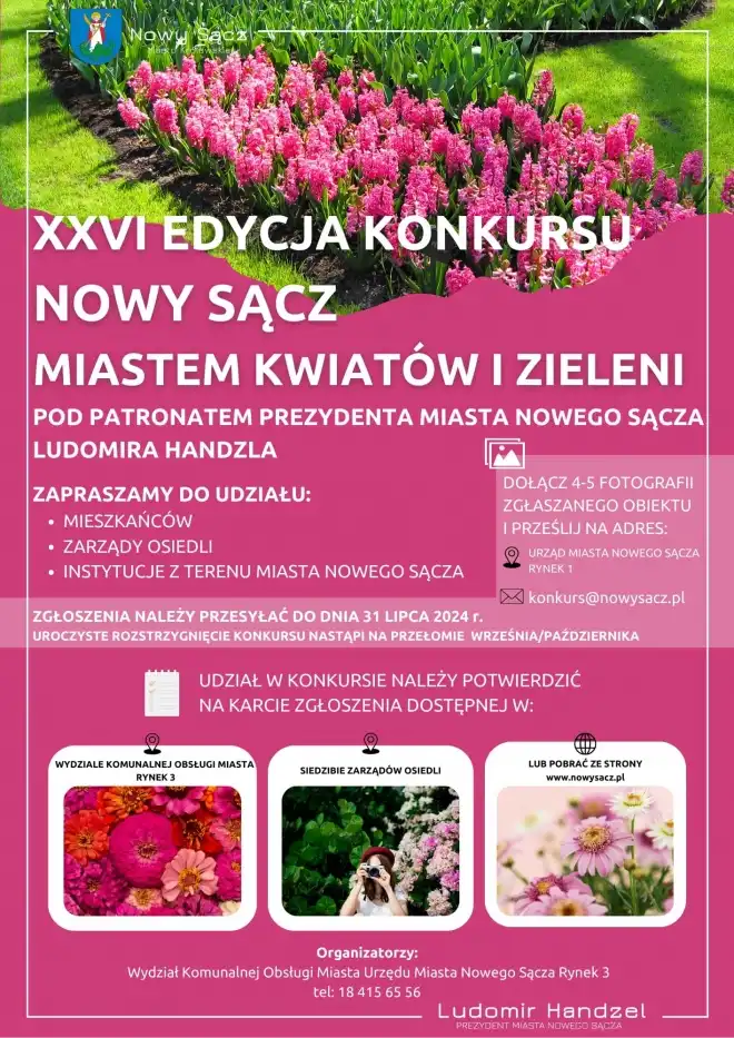 26. Konkurs “Nowy Sącz Miastem Kwiatów i Zieleni”