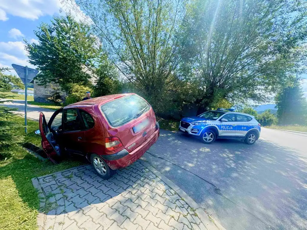 Nie miał prawa jazdy, miał za to 2,7 promila. Finał w rowie