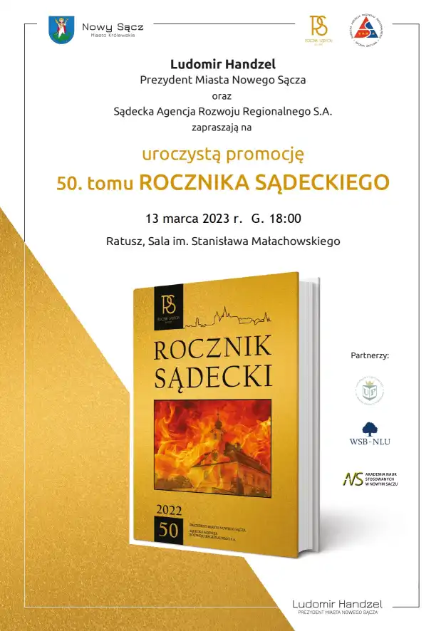 13 marca promocja 50. tomu Rocznika Sądeckiego