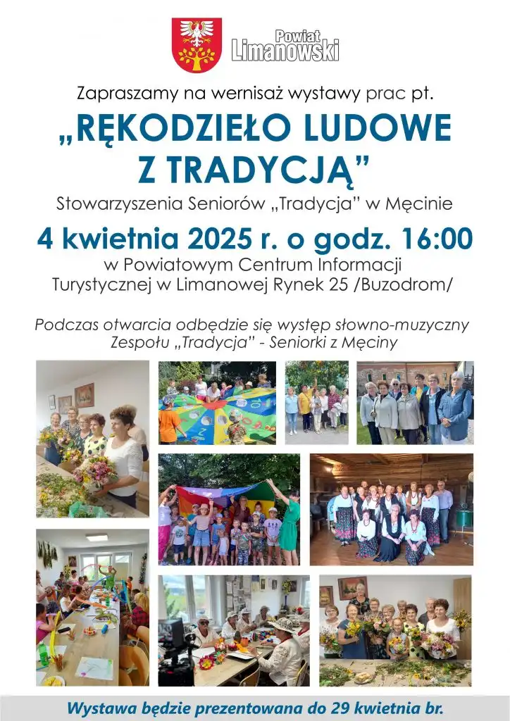 Wernisaż wystawy "Rękodzieło ludowe z tradycją" w Limanowej